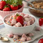 Fluffy Strawberry Shortcake Puppy Chow