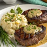 Gaelic Irish Steaks with Whiskey Cream and Colcannon