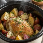 Garlic Parmesan Crockpot Chicken and Potatoes
