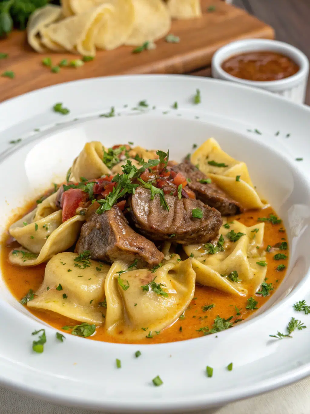Garlic Steak Tortellini