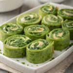 Green Spinach Dip Pinwheels for St. Patrick’s Day Appetizer