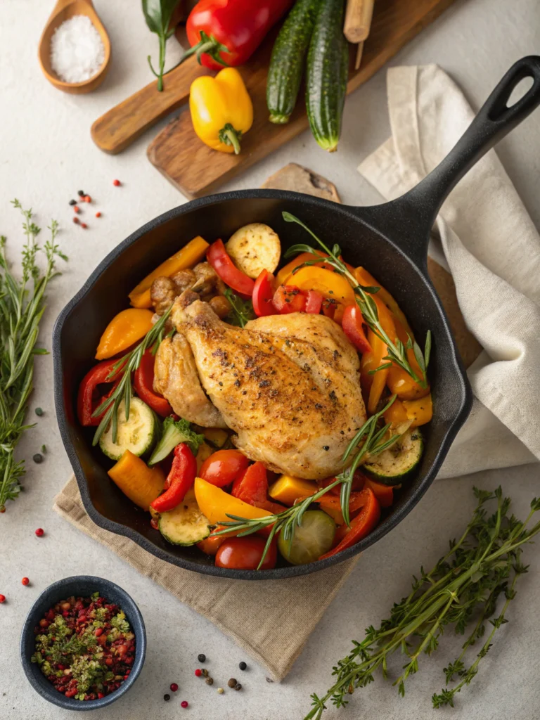 Healthy Chicken and Vegetables Skillet