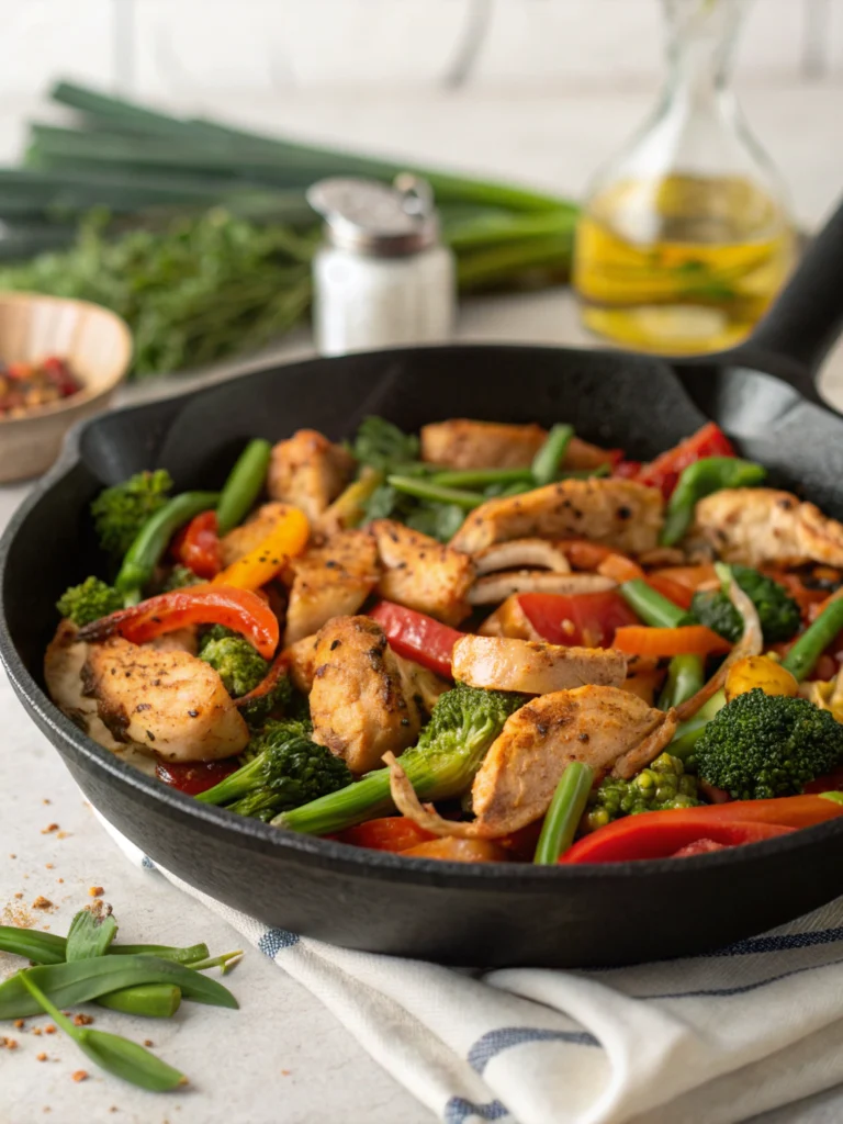Healthy Chicken and Vegetables Skillet