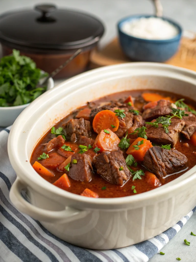 Hearty Comfort Slow Cooker Beef Manhattan