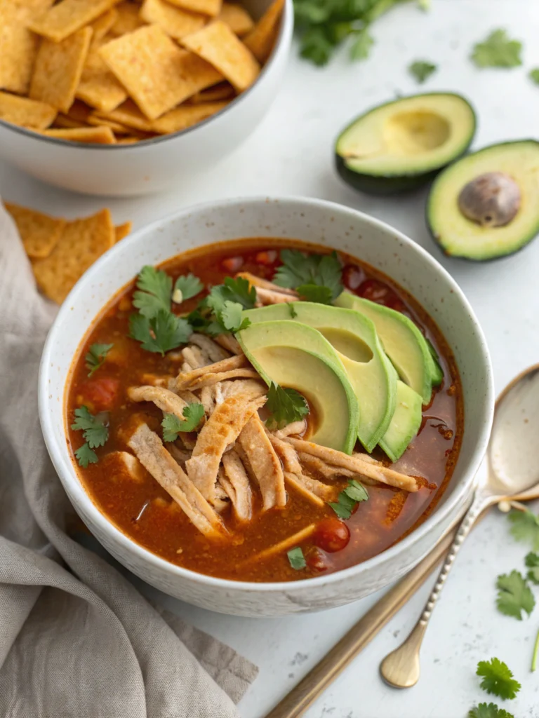 Hearty Crockpot Chicken Tortilla Soup Recipe