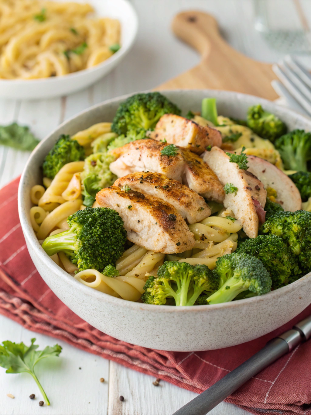 How to Make High Protein Rotisserie Chicken Broccoli Pasta in Just 35 Minutes