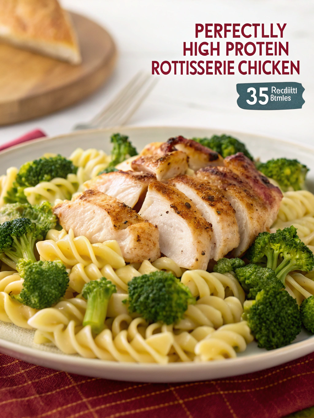 How to Quickly Whip Up High Protein Rotisserie Chicken Broccoli Pasta (35-Minute Recipe)