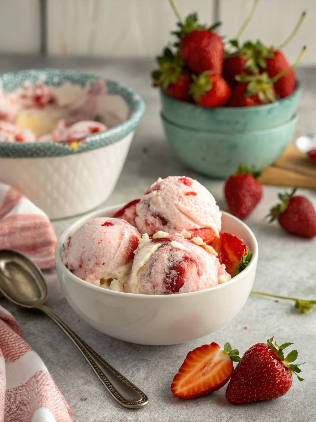 Homemade Strawberry Ice Cream