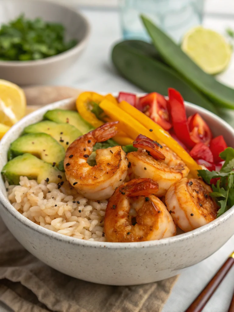 Honey Garlic Shrimp Bowls