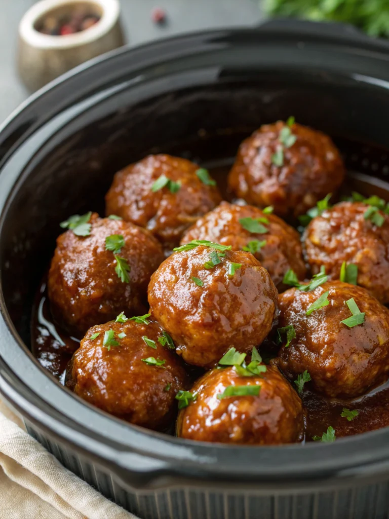 Irresistible Slow Cooker Honey Garlic Meatballs