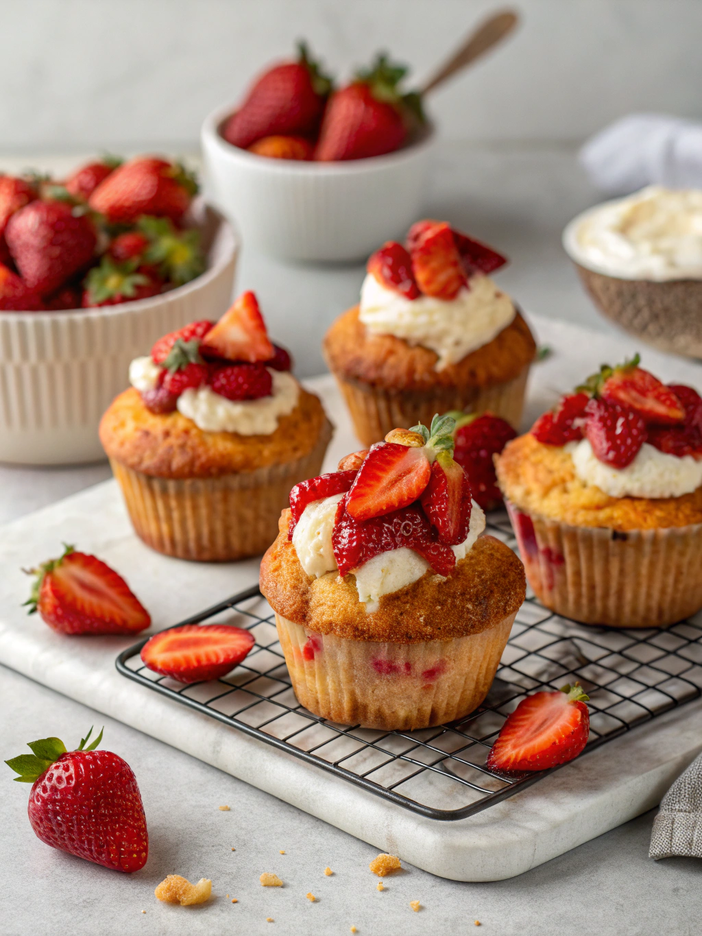 Irresistible Strawberry Shortcake Muffins
