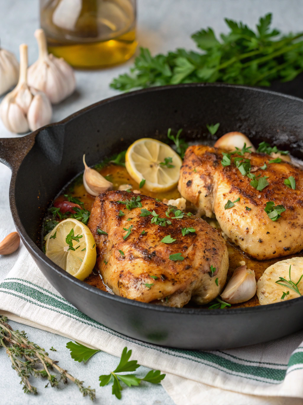 How to Make Juicy Garlic Chicken in 25 Minutes (One Skillet!) With 7 Simple Steps 3 Juicy Garlic Chicken