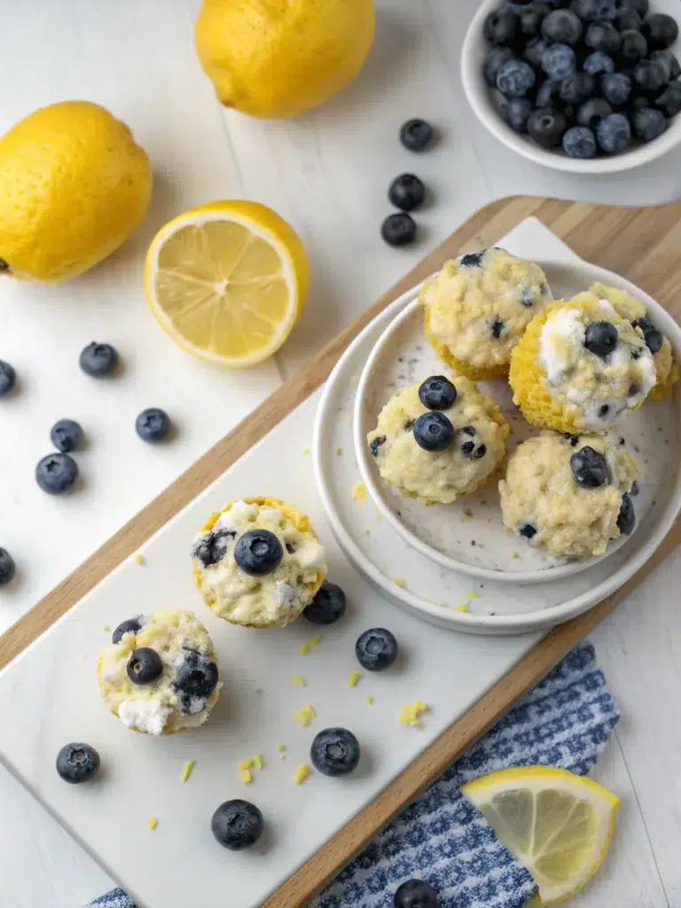 Lemon Blueberry Cottage Cheese Protein Bites