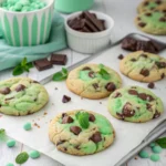 Minty Chip Cake Mix Cookies