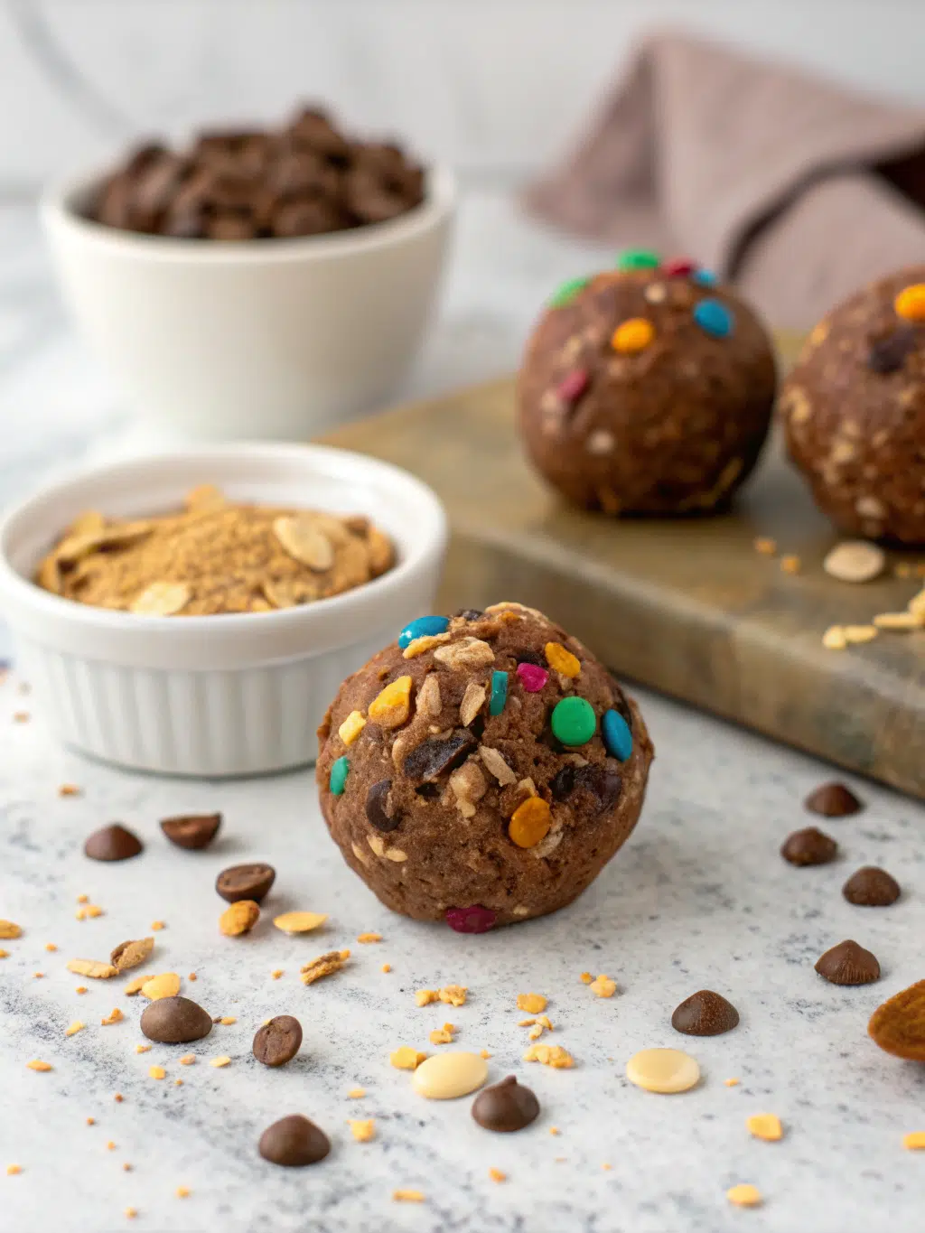 No-Bake Chocolate Peanut Butter Protein Balls