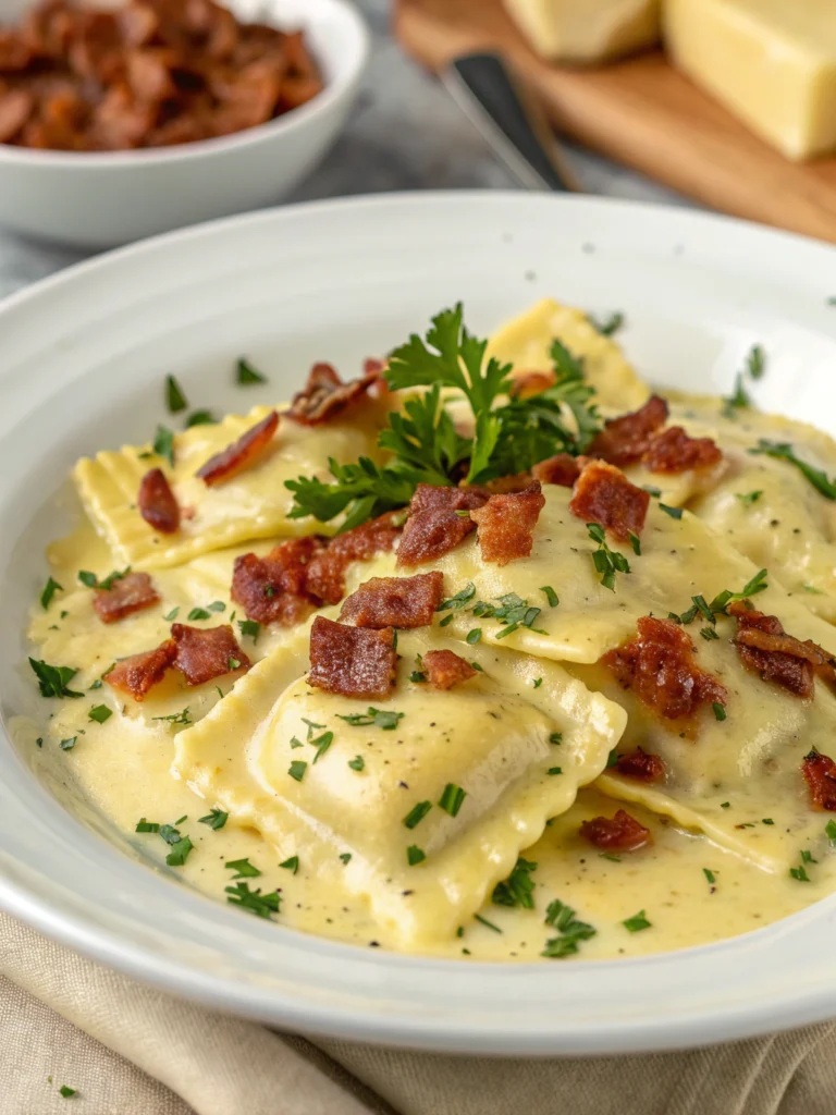 Olive Garden Ravioli Carbonara