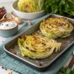 Oven Roasted Garlic Cabbage Steaks
