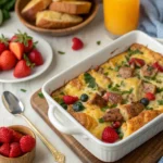 Overnight Croissant Breakfast Casserole
