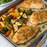 Parmesan Crusted Chicken Sheet Pan Dinner