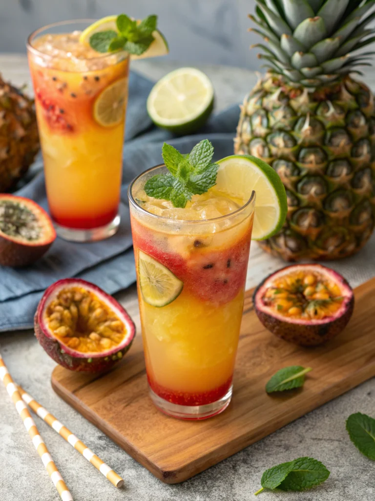 Pineapple Passionfruit Tequila Sunrise Punch