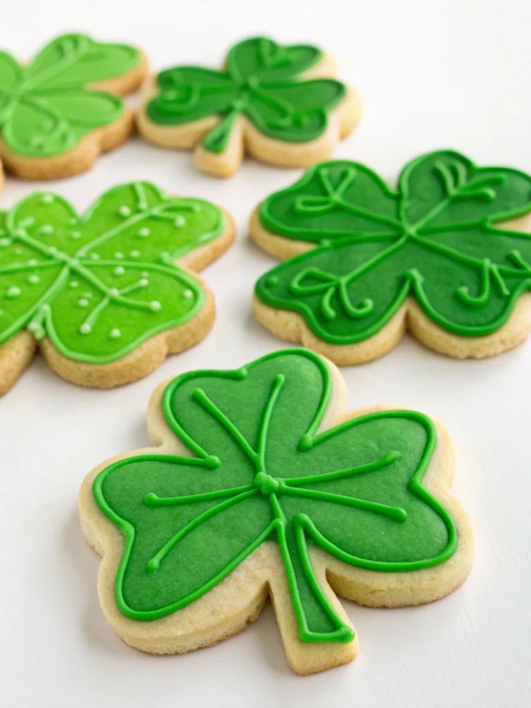 Shamrock Sugar Cookies for St. Patrick's Day