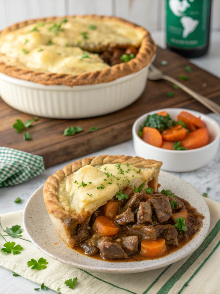 Slow-Cooked Irish Meat & Potato Pie (Perfect for St. Patrick’s Day)