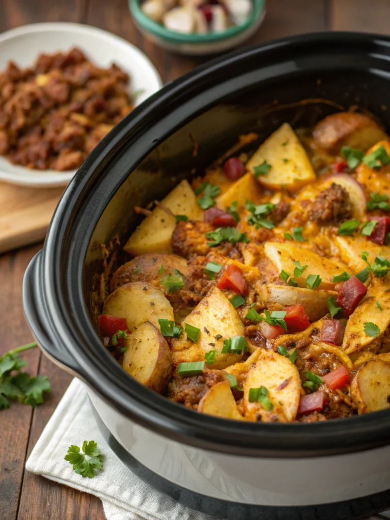 Slow Cooker Cowboy Potato Casserole
