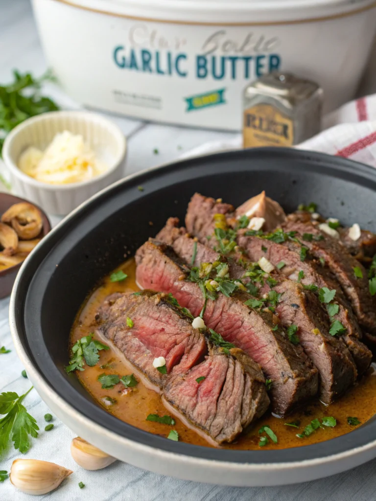 Slow Cooker Garlic Butter Beef