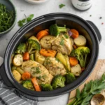 Slow Cooker Garlic Butter Chicken and Veggies