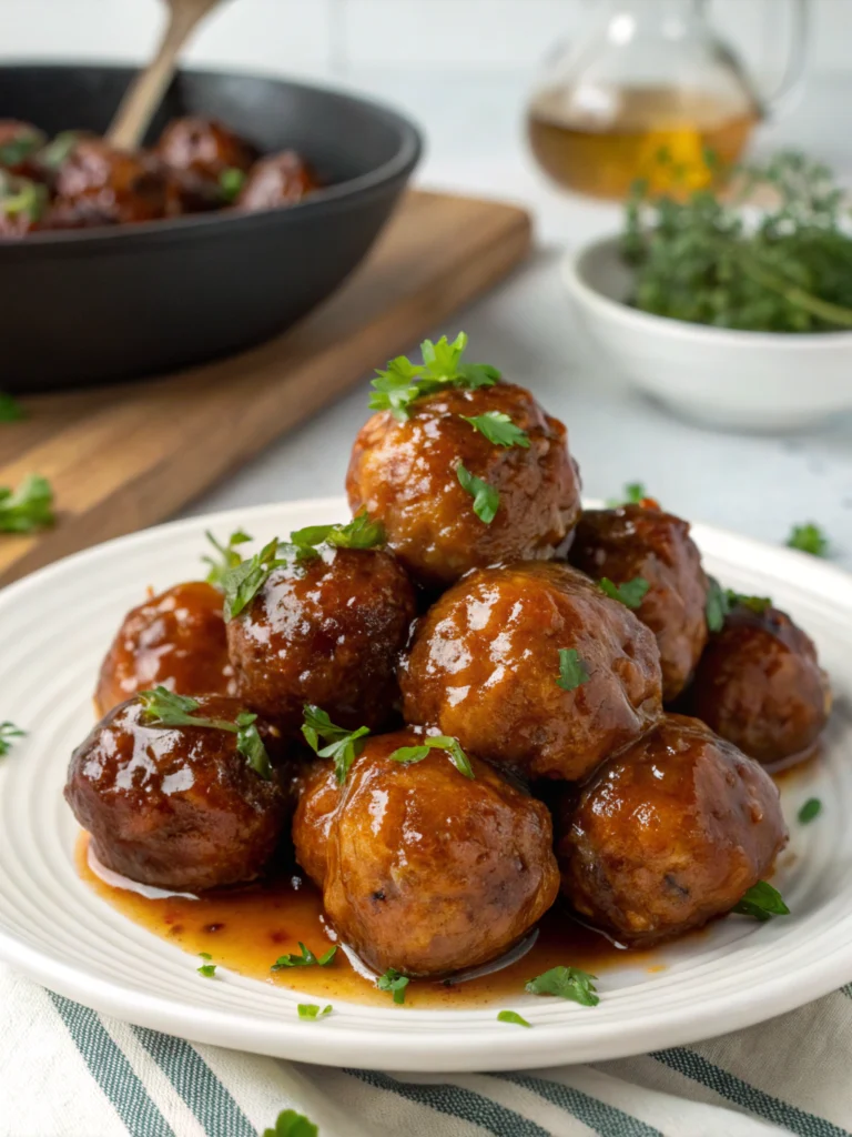 Slow Cooker Honey Garlic Meatballs