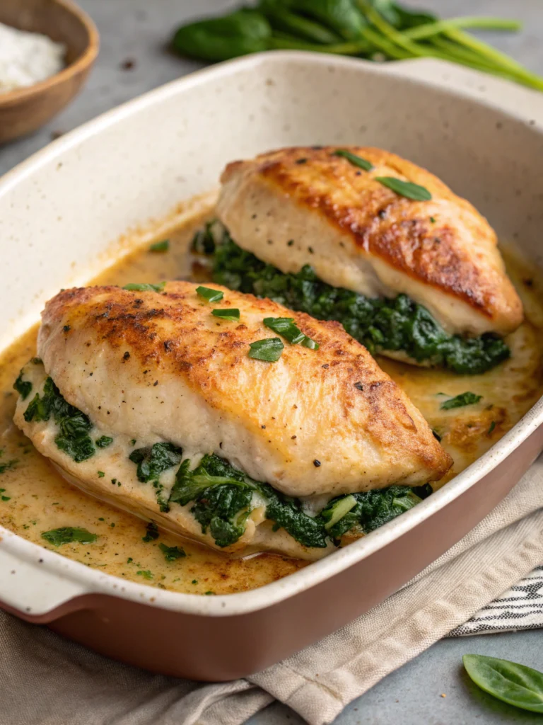 Spinach Stuffed Chicken Breasts