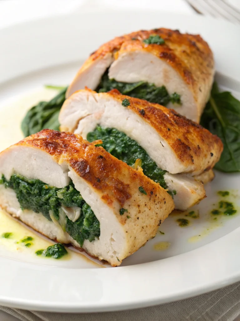 Spinach Stuffed Chicken Breasts