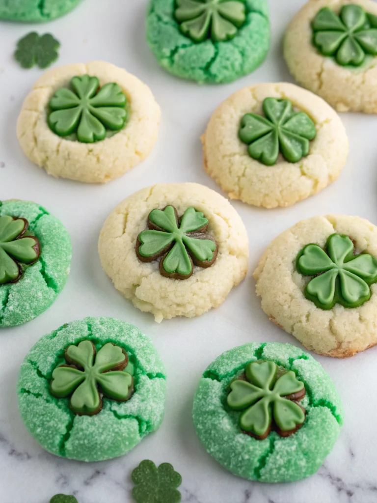 St. Patrick's Day Mint Blossom Cookies