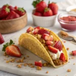 Strawberry Crunch Cheesecake Tacos