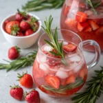 Strawberry Rosemary Gin Smash Punch