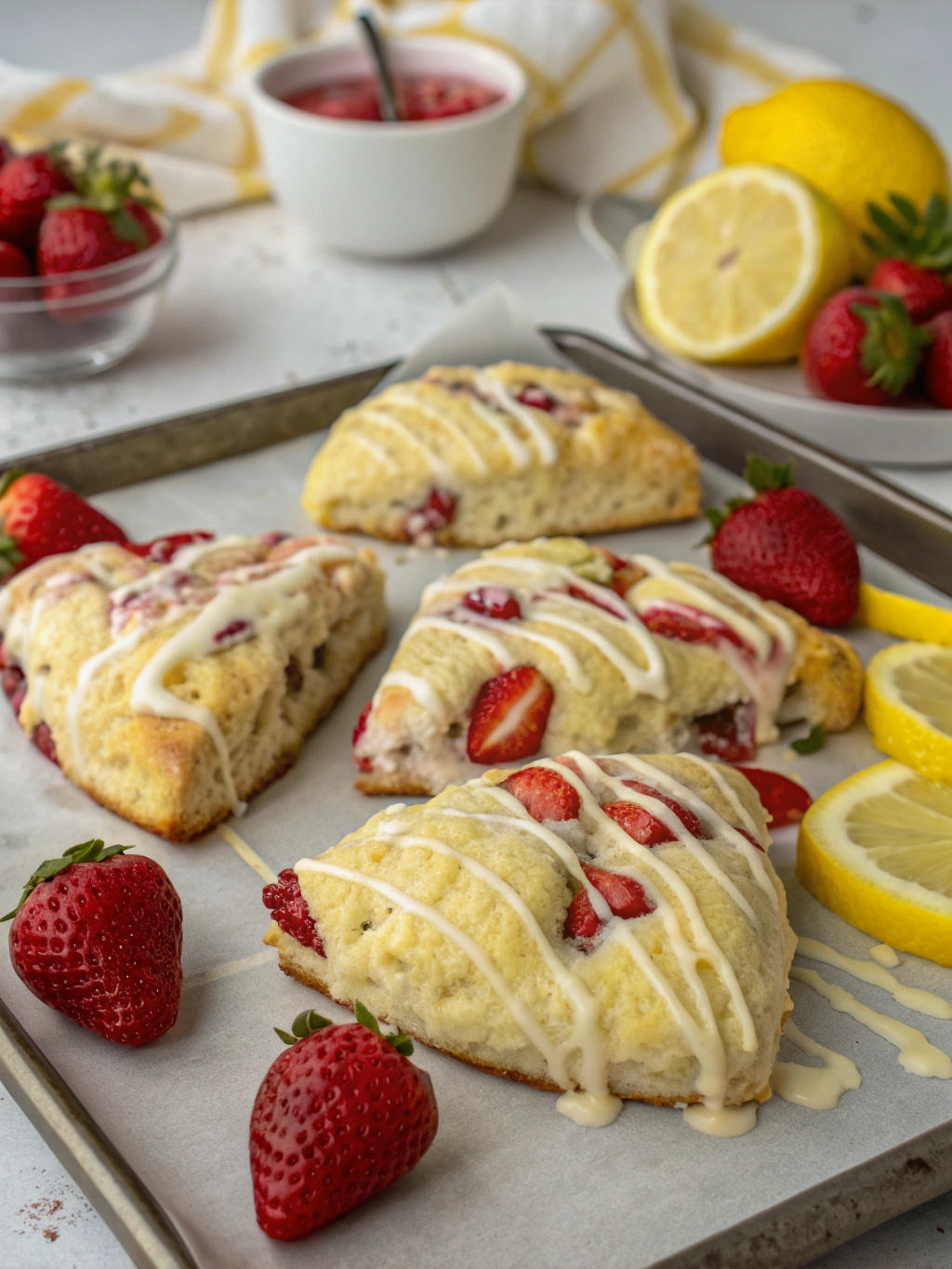7 Tips for Perfect Strawberry Scones Recipe With Lemon Glaze