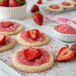 Strawberry Sugar Cookies with Sparkling Strawberry Sugar