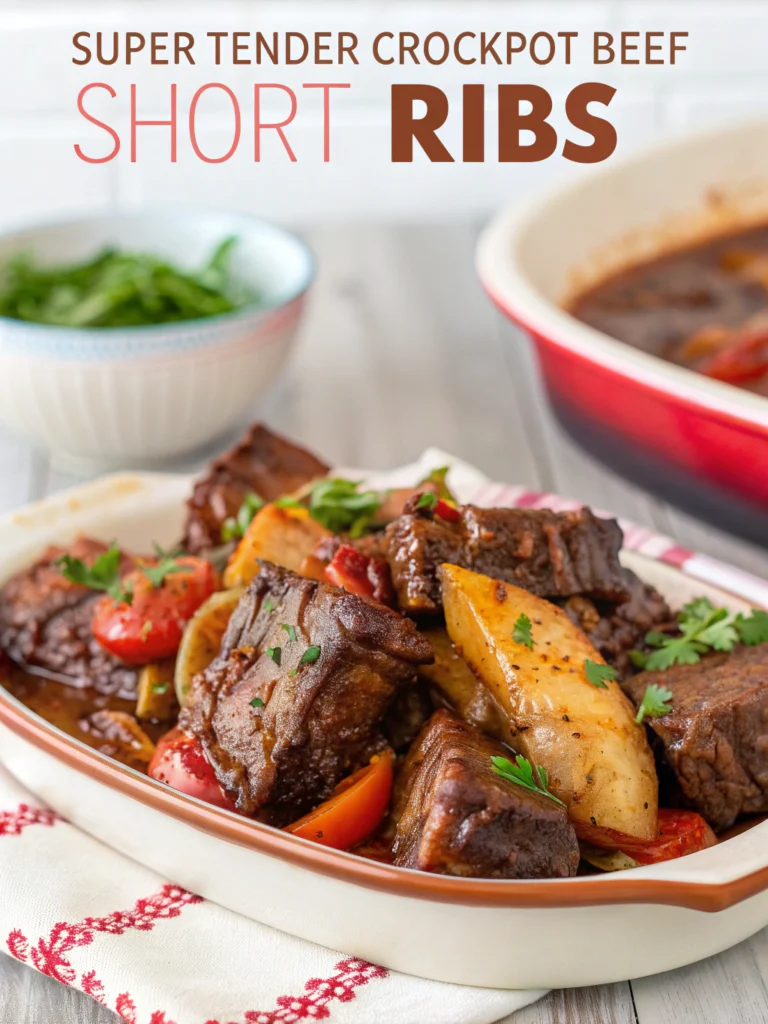 Super Tender Crockpot Beef Short Ribs Recipe