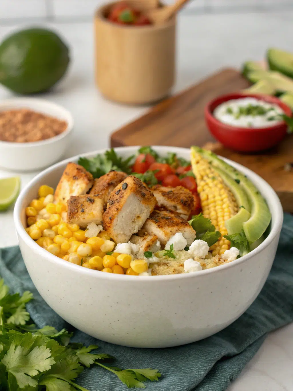 Tasty Street Corn Chicken Bowl: 7 Ingredients for the Perfect Meal!