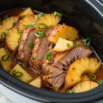 Tender Pineapple Pork in a Slow Cooker