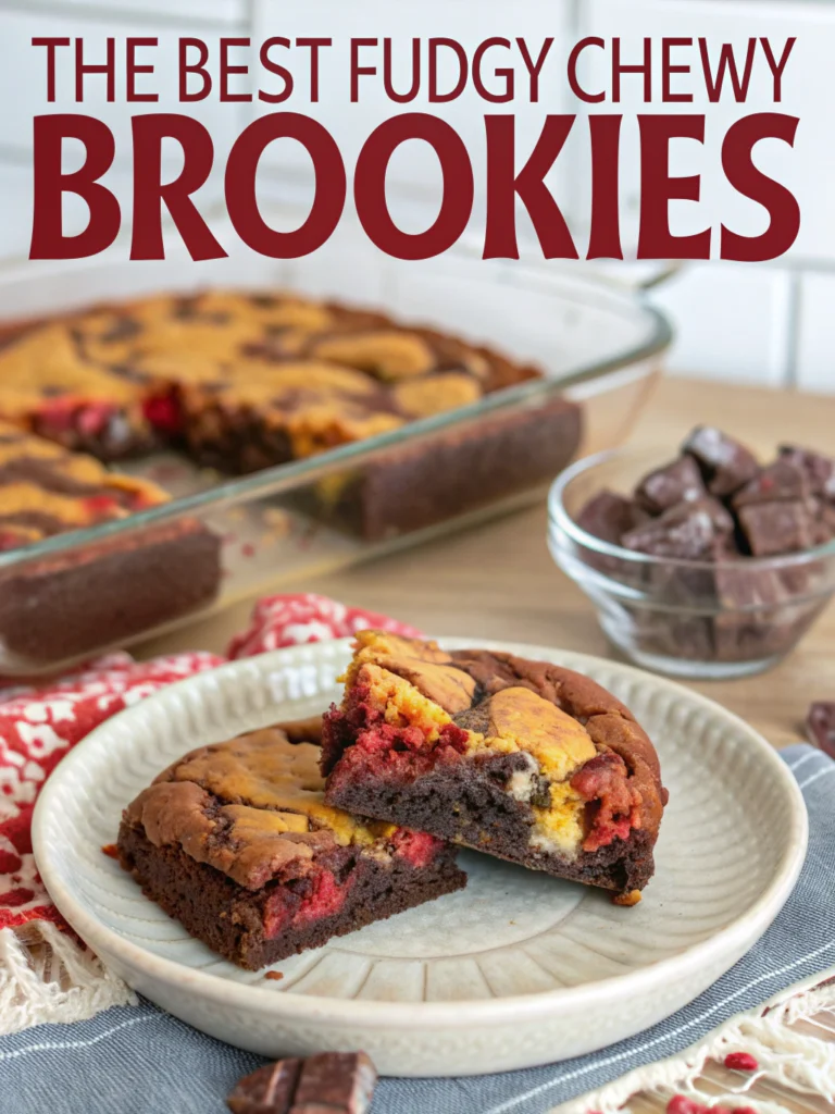 The Best Fudgy Chewy Browkies (Brookies)