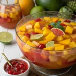 Tropical Sunset Mango Rum Punch Bowl