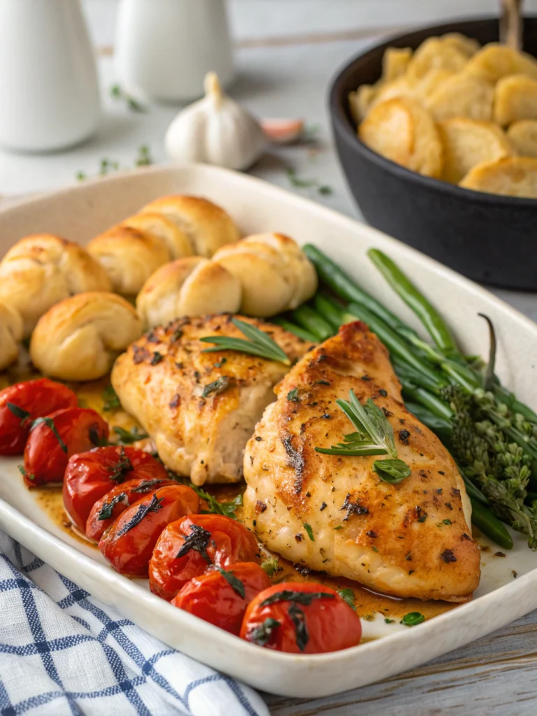 Weeknight Dinner Garlic Knot Chicken Breasts