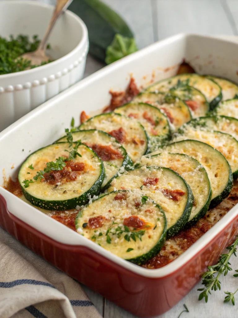 Baked Parmesan Zucchini (Christmas Recipe & Thanksgiving Recipe)