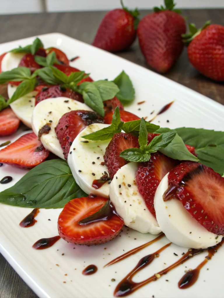 Balsamic Strawberry Caprese