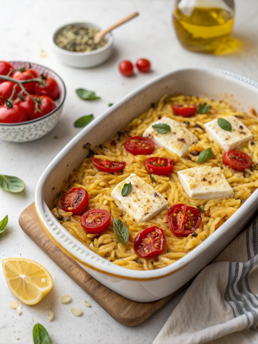 Delicious Baked Feta Orzo