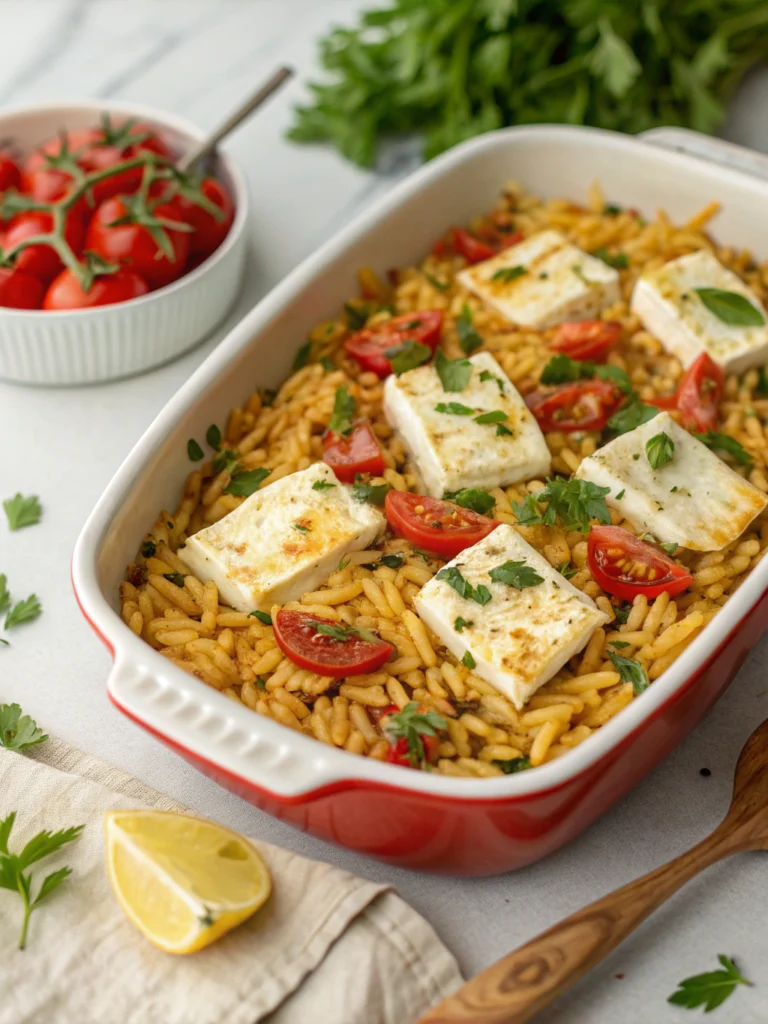 Best Baked Feta Orzo