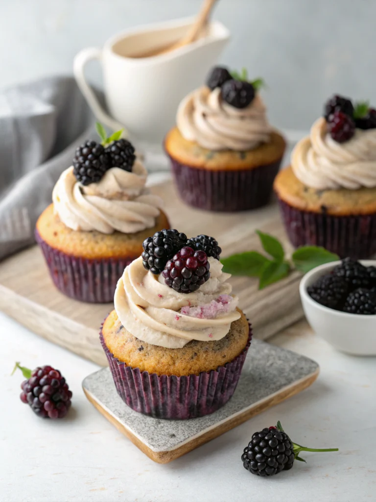 Blackberry Earl Grey Cupcakes