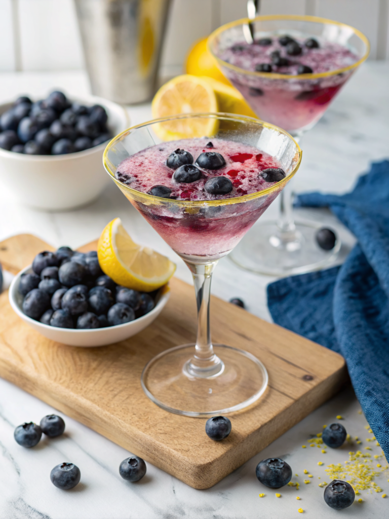 Blueberry Limoncello Martini
