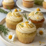 Chamomile Cupcakes with Honey Buttercream Frosting
